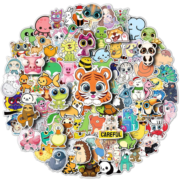 WABJTAM Animal Crossing Stickers, 100 stk. Populære Game Stickers Animal Crossing New Horizons Stickers til Vandflaske Laptop, Vandtæt Vinyl Sticker