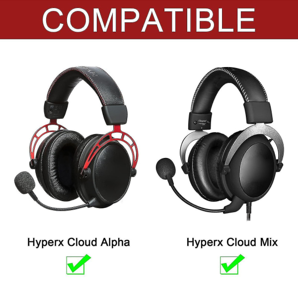 För Hyperx Cloud För Alpha Gaming Hörlurskabel Nylon Ersättningskabel
