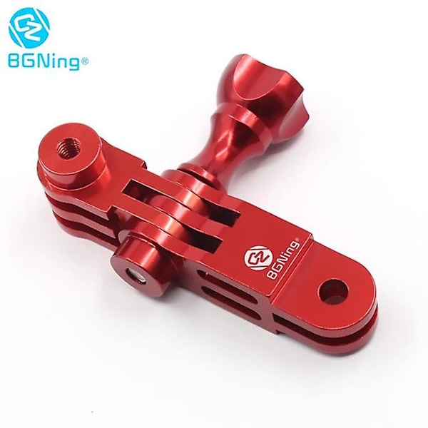 Cnc Aluminium Trevägs Pivot Arm Mount Adapter För Gopro Hero 9 8 7 6 1 2 3+ 4 5 Session /yi /sjcam /eken /sony Action Kameror（Röd BGNing-logotyp）