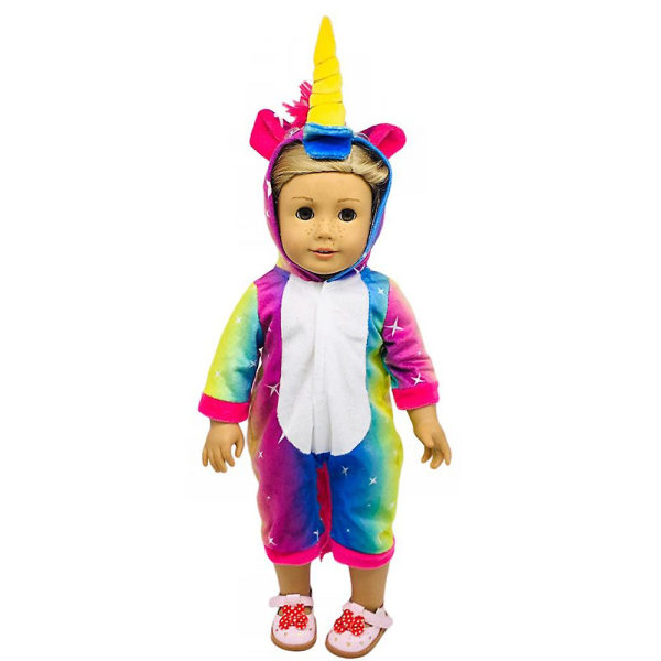 Unicorn Jumpsuit Doll Kläder American Girl Our Generation My Life Gotz Dolls GiftE