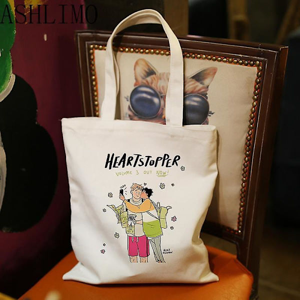 Handväska Heartstopper Hi Leaves Dam Shopper Väskor Canvas Väska Resväska College Retro Axelväska Stor Kapacitet Student Handväska