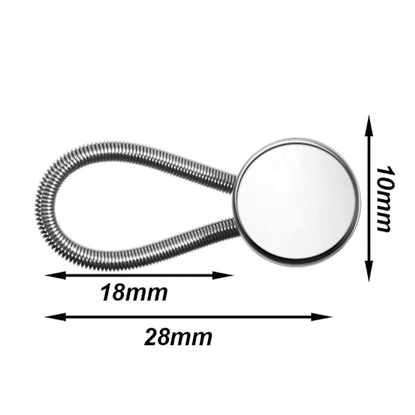 8 stycken krageförlängare elastiska metallknappar förlängare hals för skjorta klänning kappa, vit & svart