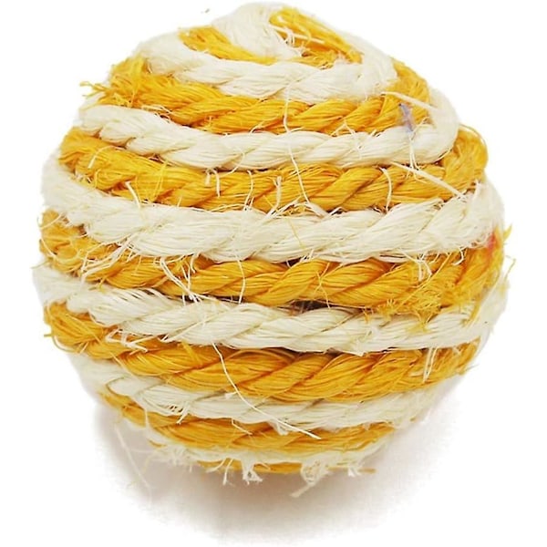 Katt leksak sisal boll, husdjur skrapa boll för husdjur katt träning spela tugga 1,69 * 1,69\" (slumpmässig färg)