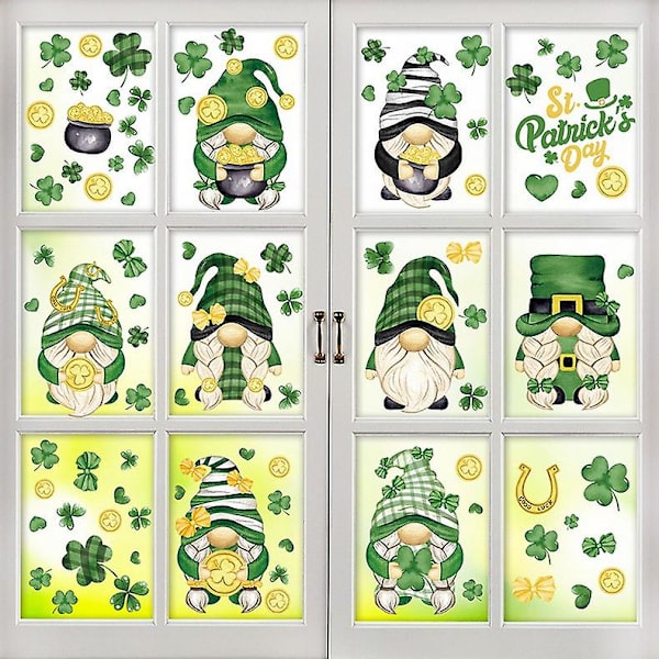 Irland St. Patrick fönsterdekaler fyrklöver semesterfest köpcentrum butik fönsterdekoration fönsterdekaler
