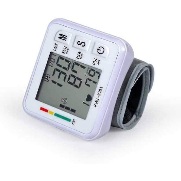 Blodtrycksmätare, med justerbart armband och LCD-skärm