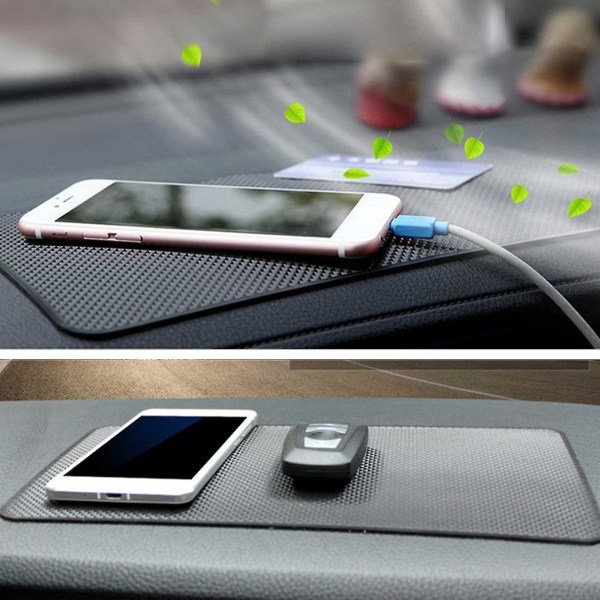 Silikon sklisikker dashmatte bilfeste antisklimatte for telefon gps（27x15cm）