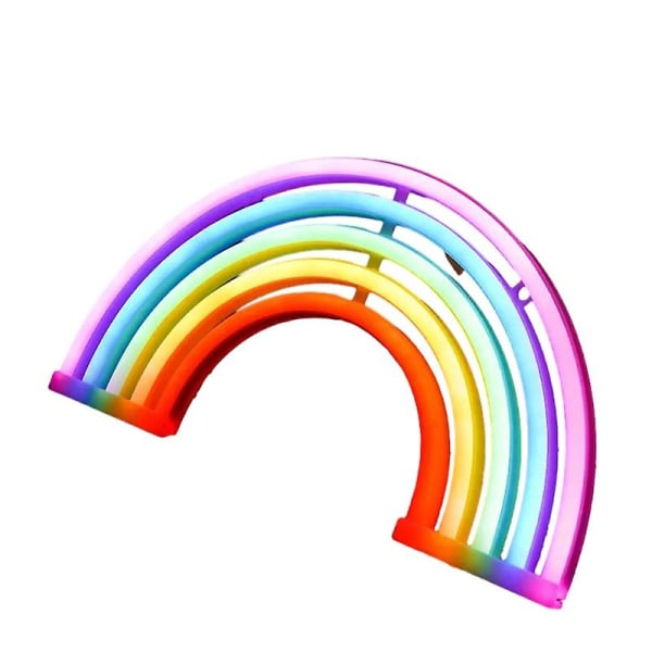 Rainbow Light värikäs sateenkaari neonvalo - akku- tai USB -käyttöinen yövalo seinäkoristeluun, Pride Day -juhliin ja Pride-päivän koristeluun