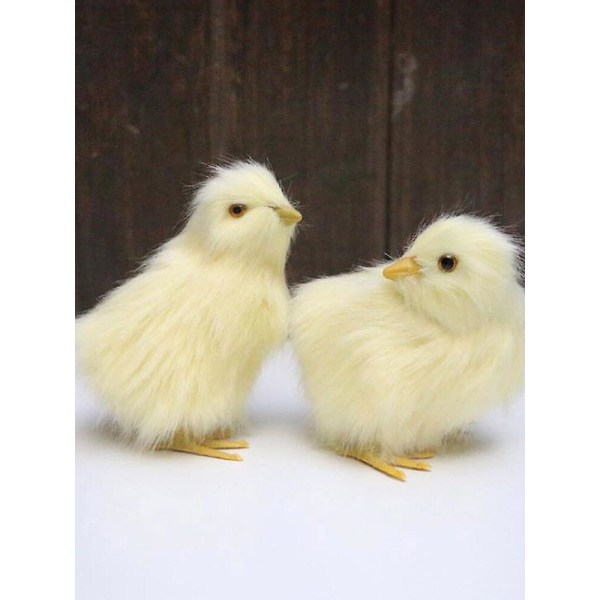 Mini Påsk Kycklingar Gula Påsk Chenille Kycklingar Söta Kompletta Påsk Kycklingar Påskfest Kycklingar（A4）