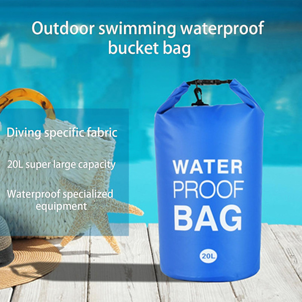 Universell pooltrappa och stegvikt (20 l) Easyquick fyller sand, 250d PVC vattentät torr väska (1 PVC vattentät torr väska, blå)