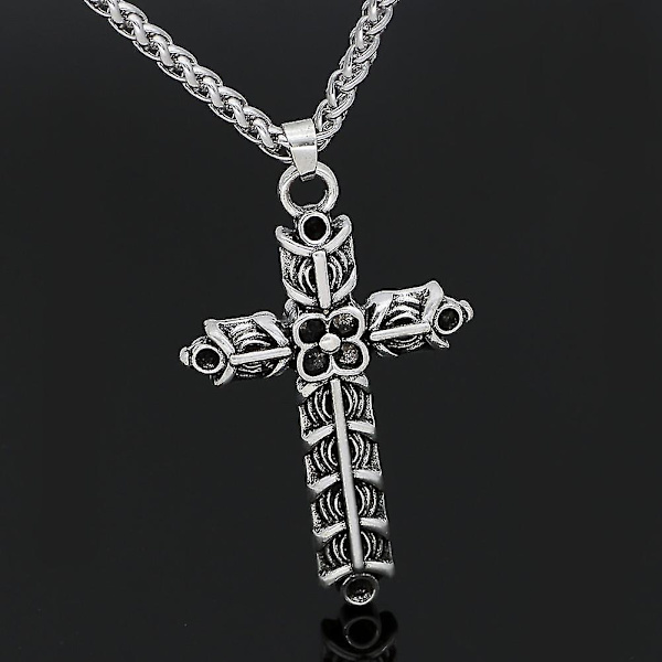 Nordisk viking Athelstan S kors Ragnar amulett halskjede - dobbeltsidig