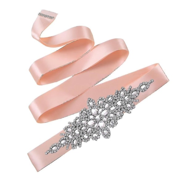 Luksus rhinestone bryllup belter til kjole (vintage rosa bånd)
