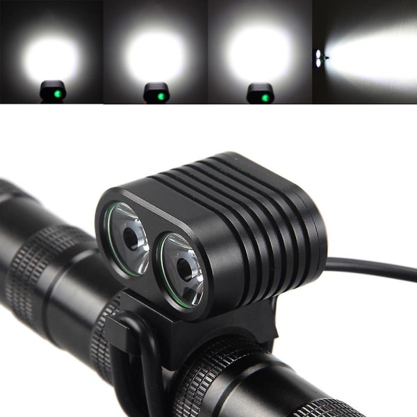 8000 lumen Xm L2 LED sykkellys foran sykkel frontlykt hodelykt svart (1 stk)