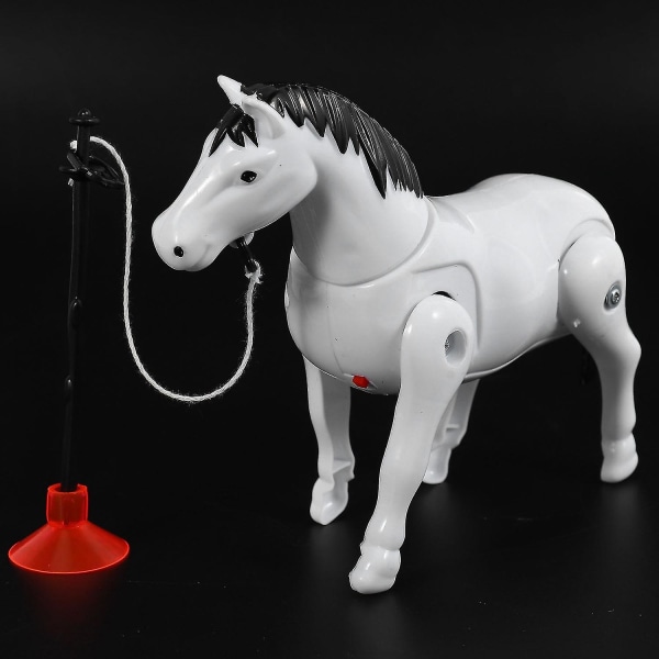 Plast elektrisk häst runt högen Cirkel leksaksleksaker Elektrisk plast tecknad hästleksaker runt högen