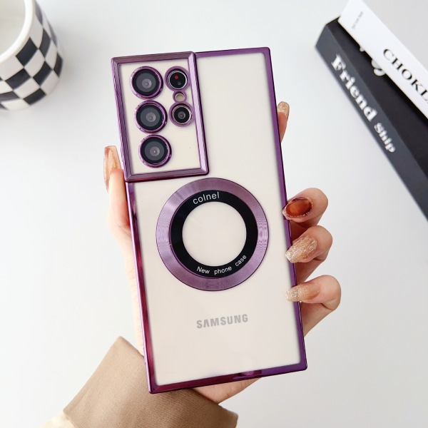 För samsung phone case- magnetiskt phone case Lila Samsung S22
