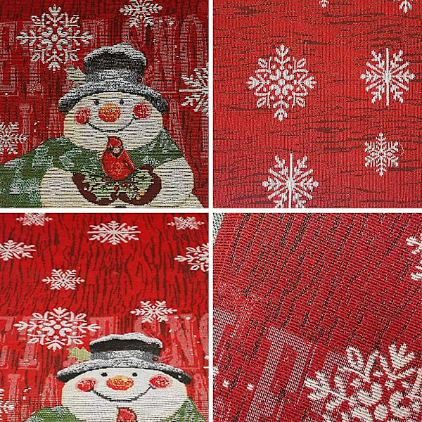 Bordlöpare Jul, Heminredning Inomhus Kardinal Snöflinga Snögubbe Dekorativ, Linnebord