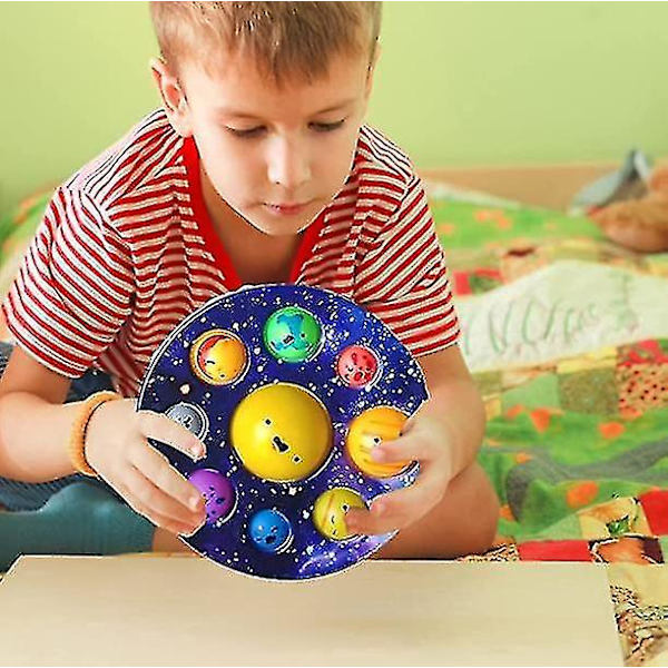 Åtta planeter tryck pop pop bubbla fidget leksaker