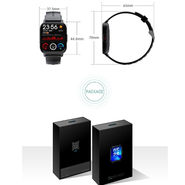 Bluetooth Smart Blodtrycksklocka Smart Watch Bluetooth Puls Blodsyretemperatur Sportarmband（Rosa）