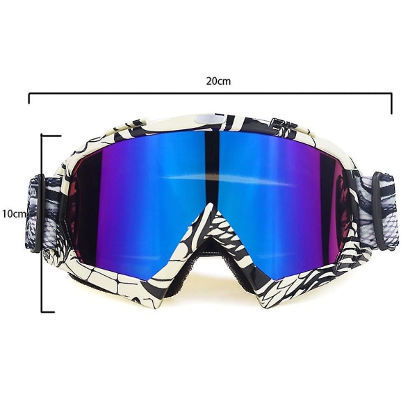 Motorsykkelbriller Offroadbriller Skibriller Hjelmbriller Utstyr til utendørs sportsbriller（B1）