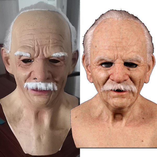 Latex Man Ansiktsmask  Manlig Förklädnad Cosplay Halloween Party Rekvisita-G