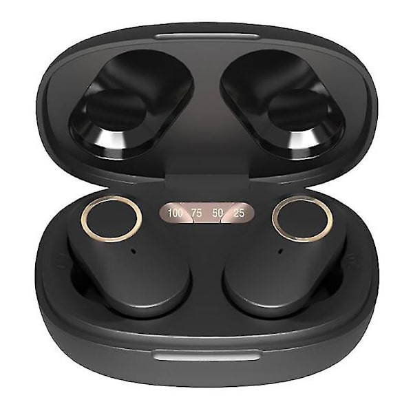 Vattentäta Bluetooth 5.0 True Wireless Earbuds, Touch Control, 4h speltid Tws-hörlurar med laddningsfodral och mikrofon, In-ear Stereo-hörlurar He