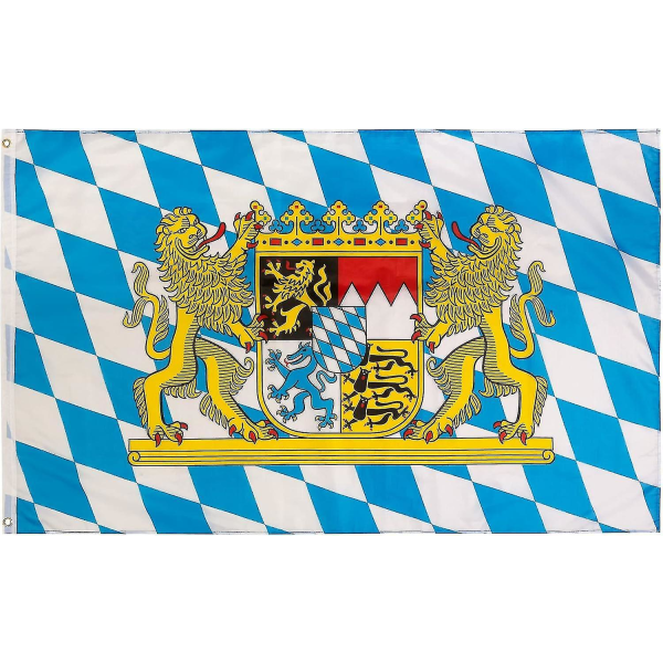 Liput - Saksan Baijerin Bayern lippu - Säänkestävät liput ja liput messinkirei'illä - 90 x 150 cm
