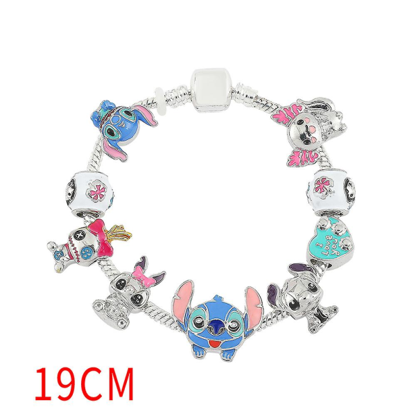 Charm Armbånd Lilo And Stitch Smykker kompatible Kvinder Børn I Love You Armbånd Bestfriend Gift（7,48In）