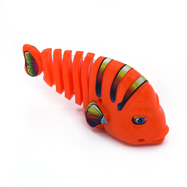Clockwork Swinging Cartoon Fish Legetøj Forælder-barn interaktivt legetøj til 3+-årige (orange)