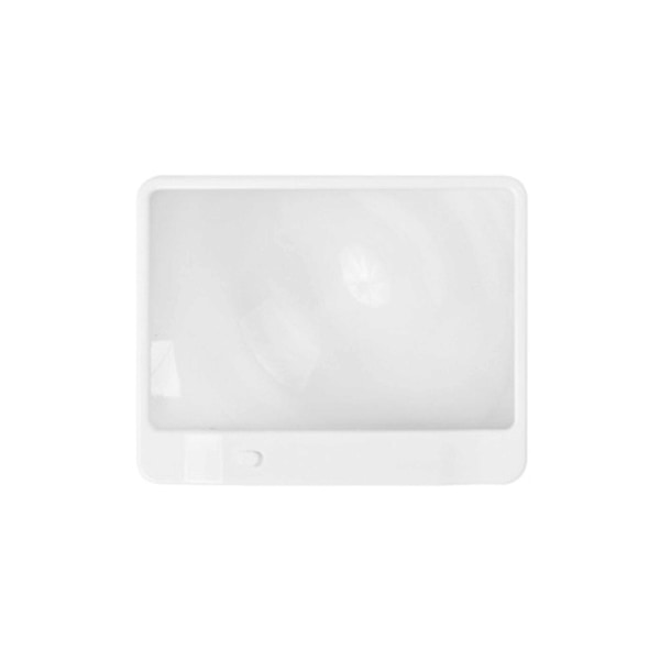 3X stor, ultralys LED-forstørrelsesglass - ideell for lesing av små utskrifter og svaksynte og aldrende øyne - svart, hvit (hvit)