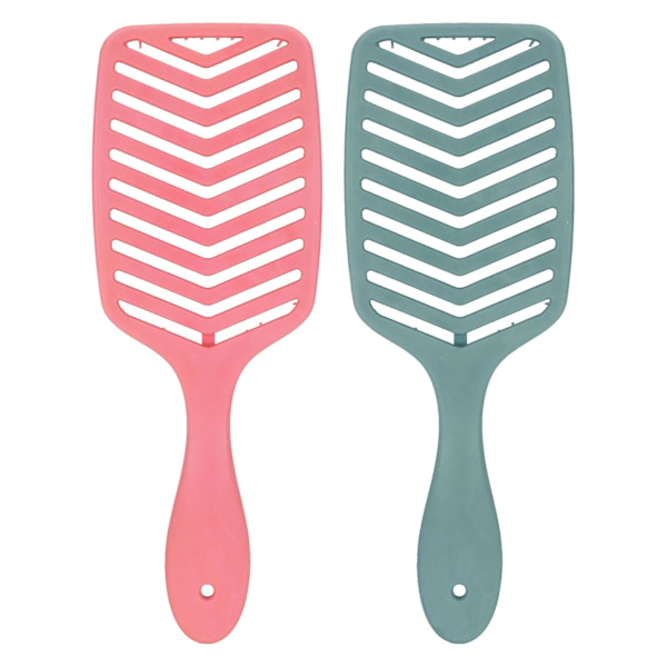 2 st Paddle Detangling Vent Brush Wet Dry Round Comb Teeth Beard Vent Massage Brush Rose Red Dark Green
