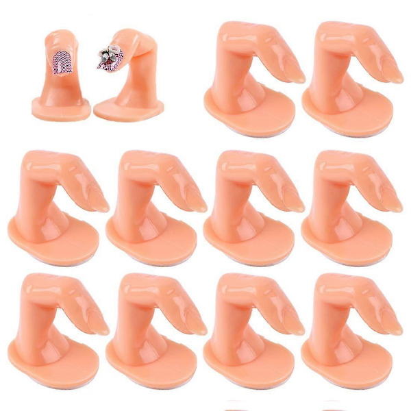 10 st Träning Fingrar, Nagel Manikyr Träning Fingrar Nagel Träning Fingrar Modell, för Akryl Gel Naglar Konst DIY Display Dekoration