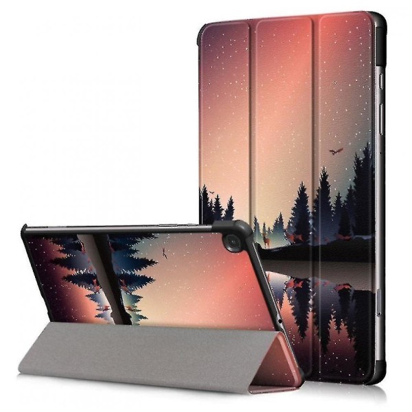 Aften Scene Print Læder Tablet Etui Til Samsung Tab S6 Lite 10.4 P610/p615