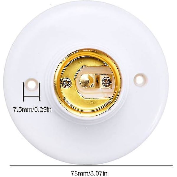 E27 Lampfäste i Plast Skruvsockel Väggmontering LED-lampa Basomvandlare Adapterhållare För E27 Lampa Rund Plast Skruvsockel För Lamphållare