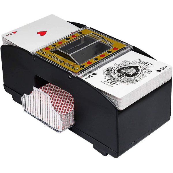 Kortstokkingsmaskin Elektrisk blandemaskin som en batteridrevet kortstokkingsenhet for å blande kort mens du spiller poker ved å trykke på en