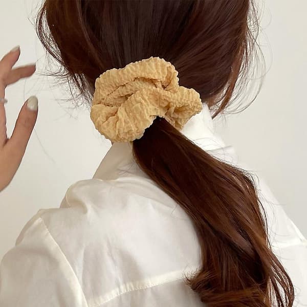 7-pack elastiska hårringar, stretchiga hårband, scrunchies, ponnysvanshållare