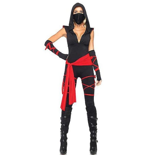 Caraele Dam Cosplay Naruto Kvinnlig Samurai Halloween Kostym Ninja Scenspel Uniform L
