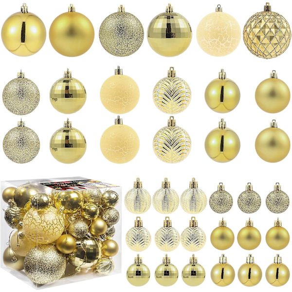 36 st Acid Blue Julgranspynt Bollar 2023, Bolas De Navidad - 6 st 3.2'', 12 st 2.4'', 18 st 1.6'' - Okrossbara Julgranskulor