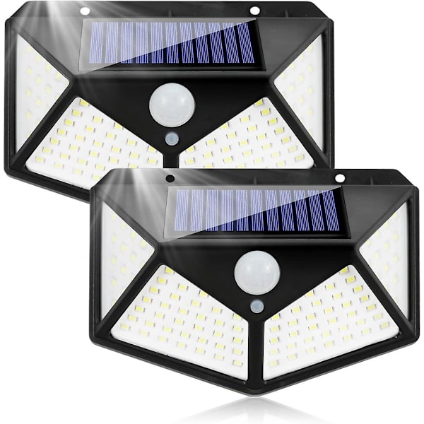 Solcellelamper Utendørs Bevegelsessensor Lys Led Flomlys Utendørs Veggbelysning Solspotlight Ip65 Vanntett 3 Moduser Lysarmatur For Hage Garasje