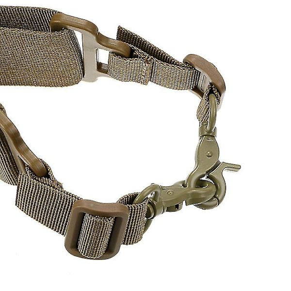 Grön taktisk budväska i nylonrep, militär fläkt, utrustning, stridssele, stålhake, fältexpansion, träningsväska
