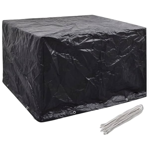Möbelskydd för trädgård 2 st 8 öljetter 135x135x90 cm