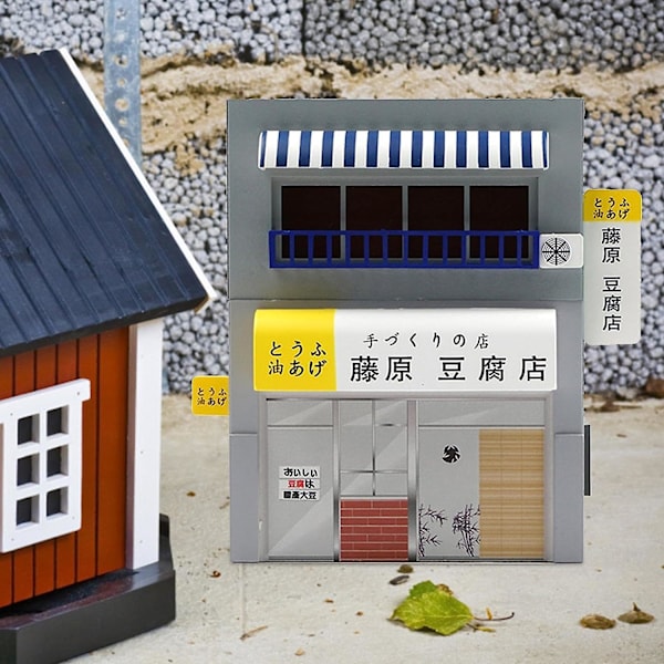 1/64 Tofu Shop Diorama Modell Filmrekvisita Skrivbord DIY-projekt Prydnad