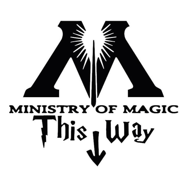 Ministry of Magic This Way -tarra 7,5 tuumaa x 6,4 tuumaa, ensiluokkainen musta vinyyli
