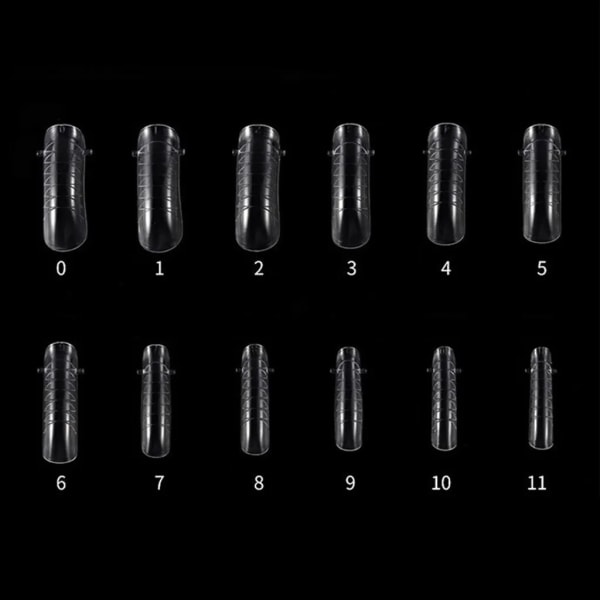 120 st Poly Nail Extension Gel Dual Forms Nail Builder Extension Gel Nail Form Clear Full Cover False Nail Tips Dual Forms Acrylic Nail Forms