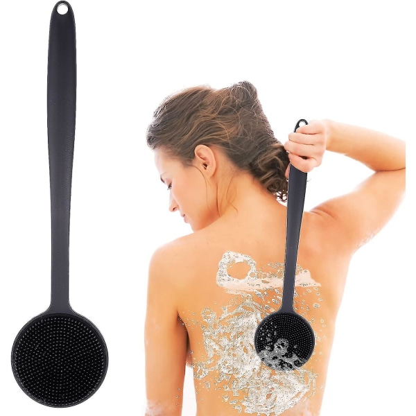 Back Scrubber Silikon Body Scrubber Långt handtag Baddusch Ryggborste Body Exfoliator (långt handtag)