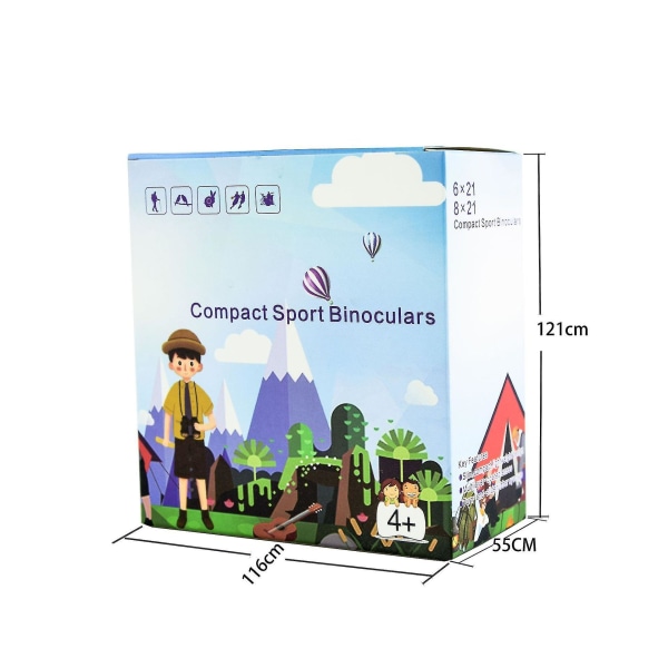 Lasten kiikarit Color Cartoon 821 High Definition kannettavat minikiikarit (vihreä)