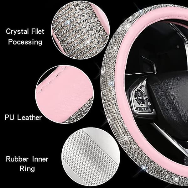 Rosa diamant rattmuff för kvinnor