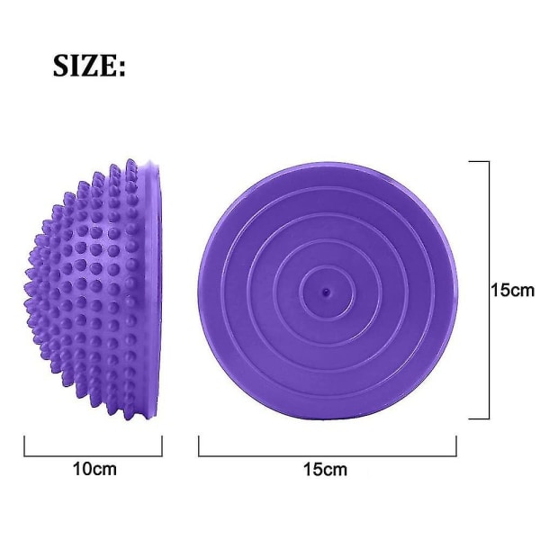 Fotmassasje Halvball Balanse Treningsputer Spiky For Deep Tissue Fotmuskelterapi（lilla）