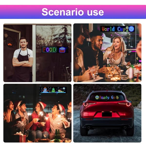 LED Matrix Pixel Panel Bluetooth APP USB 5V Fleksibel Adresserbar RGB Graffiti - SNNGV