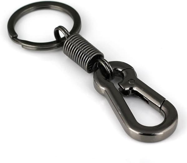 Retro Style Simpel Stærk Karabinhage Form Nøglering Nøgle Ring Nøgleholder (Sort)