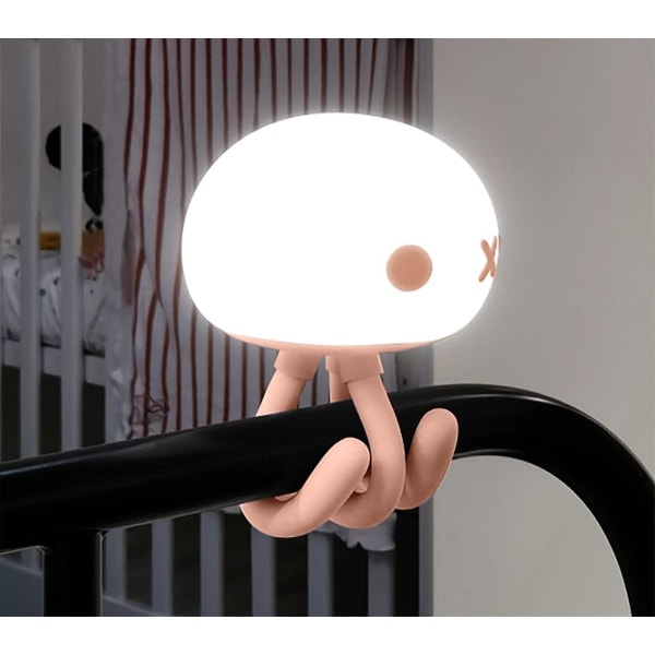 Natlys til børn Genopladeligt LED-natlys til Baby Dæmpbar Baby Touch Control og IR-fjernbetjeningslys med opladning 1200mAh Dejlig Jellyfi