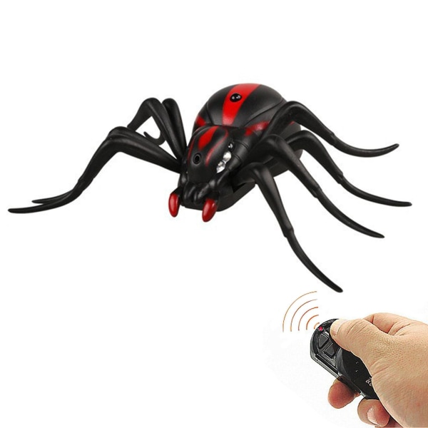RC Spider Rapu Heinäsirkka Kaukosäädin Eläinlelut Sähköiset Elektroniset Simulaatiolahjat (musta leski)